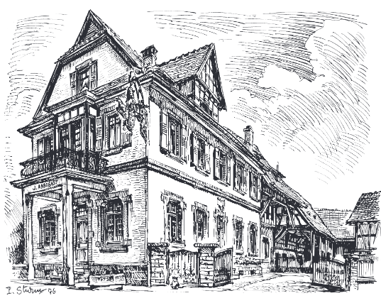 Gravure du Restaurant à l'Aigle d'Or